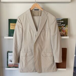 Men's Paul Betenly cream suit. Jacket and pants.